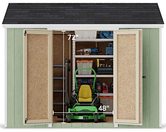 Pre-Assembled Double Doors with Metal Latch & 2x3 Bracing