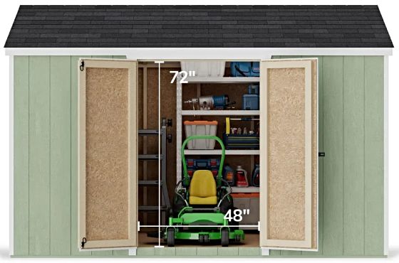 Pre-Assembled Double Doors with Metal Latch & 2x3 Bracing