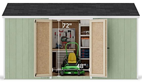Pre-Assembled Double Doors with Metal Latch & 2x3 Bracing