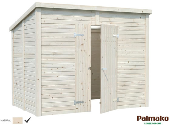 Palmako 9x6 Leif Wood Shed Natural Untreated Wood