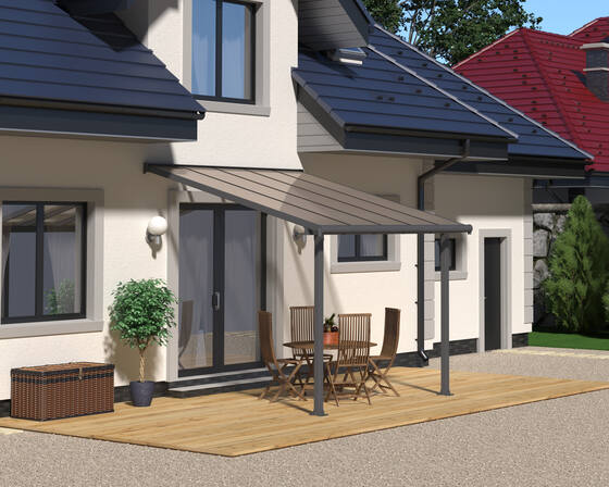 Provides a comfortable outdoor space for relaxing while shielding you from sun, rain, snow, and wind.
