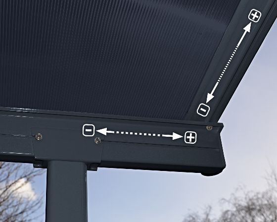 Palram - Canopia 10x10 Sierra Patio Cover - Pole Details