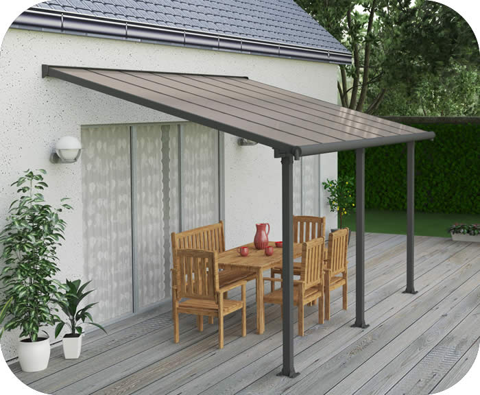 Palram 10x14 Olympia Patio Cover Kit - Gray Bronze