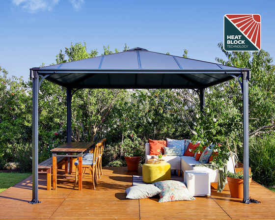 Palram 12x12 Palermo Gazebo Kit Heatblock Technology