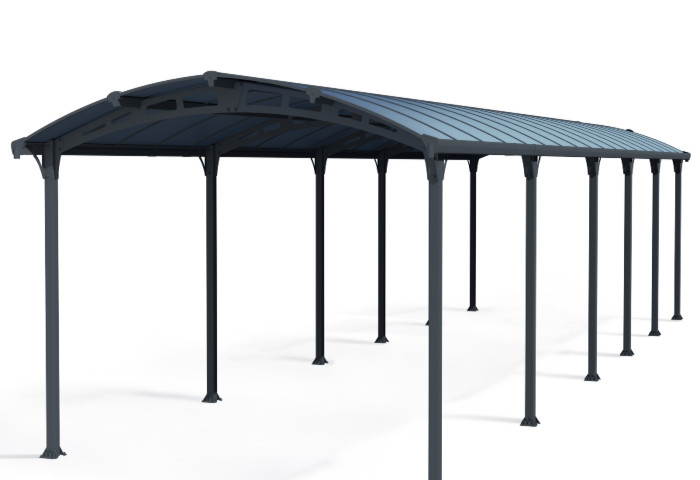 Palram - Canopia 12x42 Arcadia 12700 Carport Kit - Gray