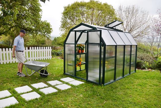 Manufactured for superior strength with twin wall 4mm polycarbonate roof panels and twin wall 6mm side panels, the Palram EcoGrow 2 is an excellent choice for first time greenhouse growers.