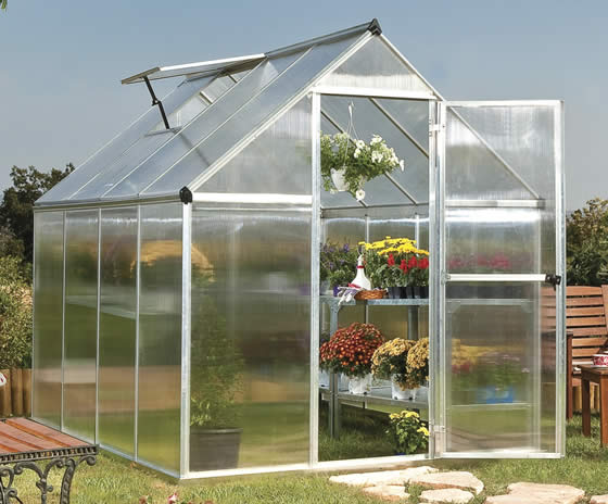 Palram 6x8 Mythos Hobby Greenhouse Kit Assembled