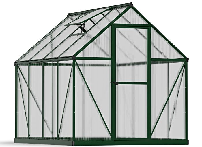 Palram 6x8 Mythos Hobby Greenhouse Kit - Green
