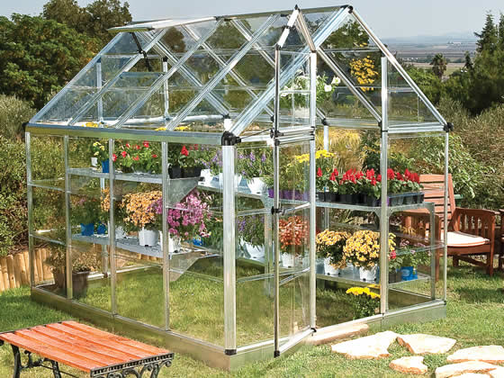 Palram Canopia 6x8 Snap and Grow Greenhouse Assembled