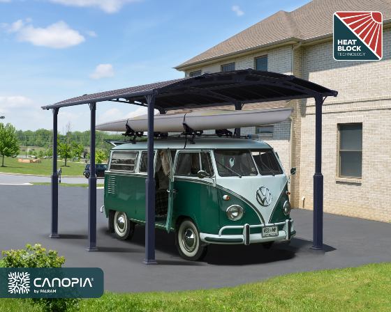 Palram - Canopia 12x21 Arcadia Alpine Carport - Gray