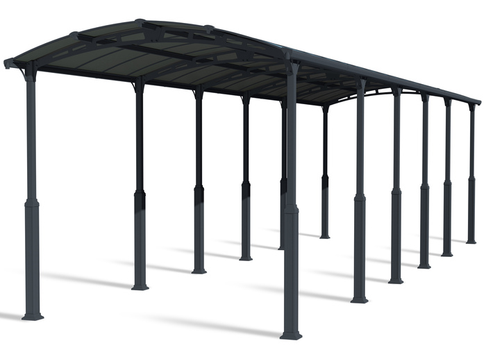 Palram - Canopia Arcadia Alpine 12x42 Carport - Gray