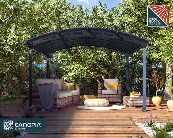  Tucson 12x 14 Gazebo with HeatBlock Technology - for a cooler, more comfortable outdoor space.