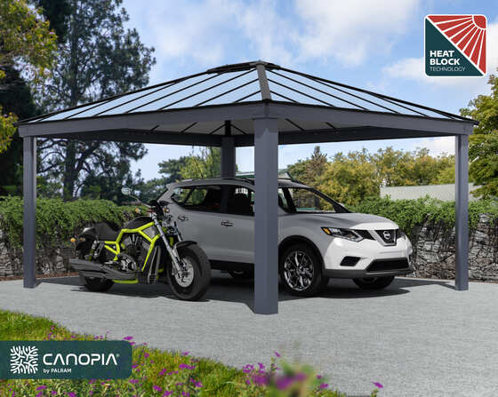 Palram - Canopia 14x16 Colorado Metal Carport Kit HG9138