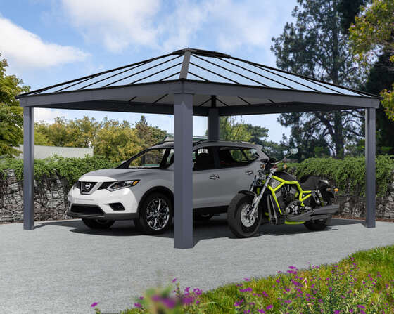 Palram - Canopia 14x16 Colorado Metal Carport Kit HG9138