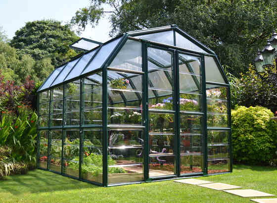 Palram - Canopia Grand Gardener 8x8 Greenhouse Kit Garden View