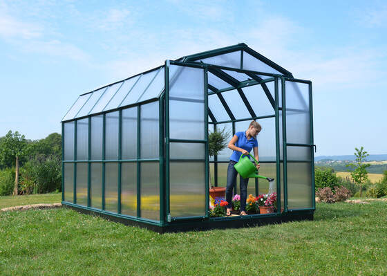 Palram - Canopia Grand Gardener 8x12 Greenhouse Kit Garden View