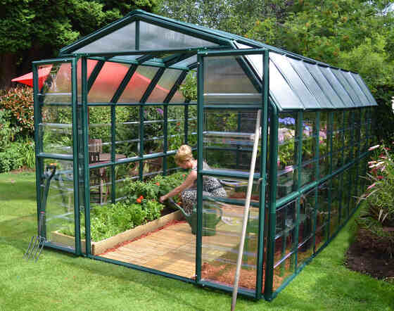 Palram - Canopia Grand Gardener 8x16 Greenhouse Kit Garden View