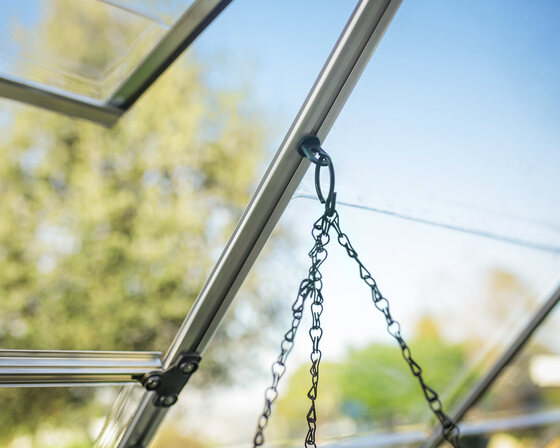 Plant hangers provide convenient support for vines, hanging baskets, or shade cloth.