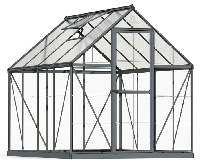 Palram - Canopia Hybrid 6x8 Greenhouse Kit - Gray