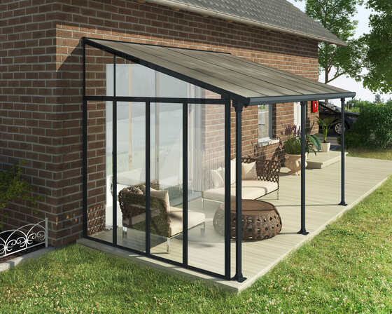 Enjoy greater comfort, privacy, and wind protection outdoors with Palram - Canopia Feria 10' Patio Cover sidewall kit.