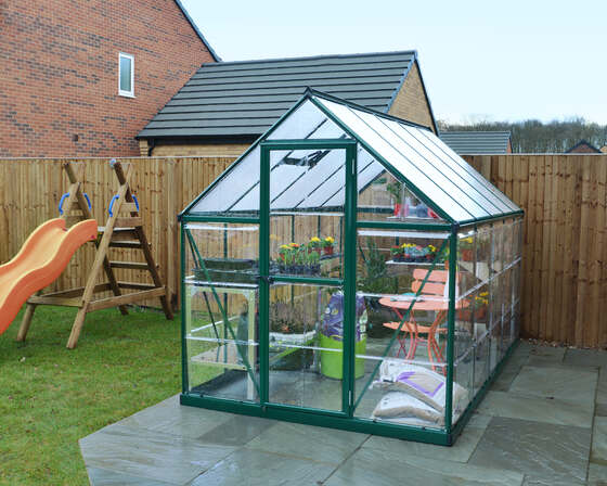 Durable greenhouse designed for productive, year-round growing.
