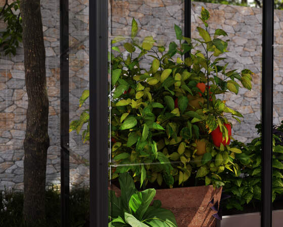 Clear polycarbonate panels for excellent light transmission and durable plant protection.
