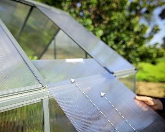 Sliding Panels allow quick, easy assembly with a secure fit.