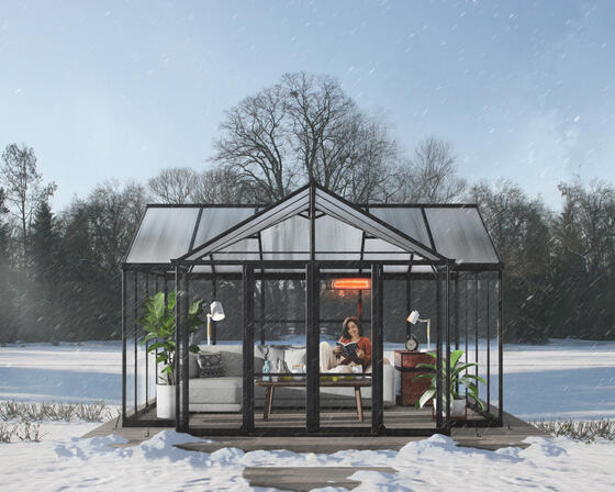 Withstands snow loads up to 16.4 lbs per sq. ft and winds up to 75 mph.