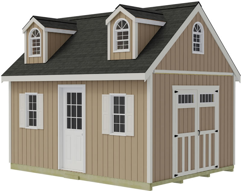Best Barns Hampton 12x16 Wood Storage Shed Kit