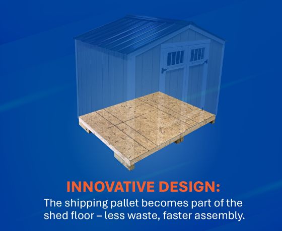 Innovative pallet system = part of the floor system