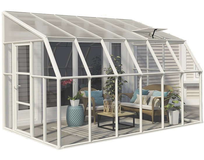 Rion 8x12 Sun Room 2 Greenhouse Kit - White