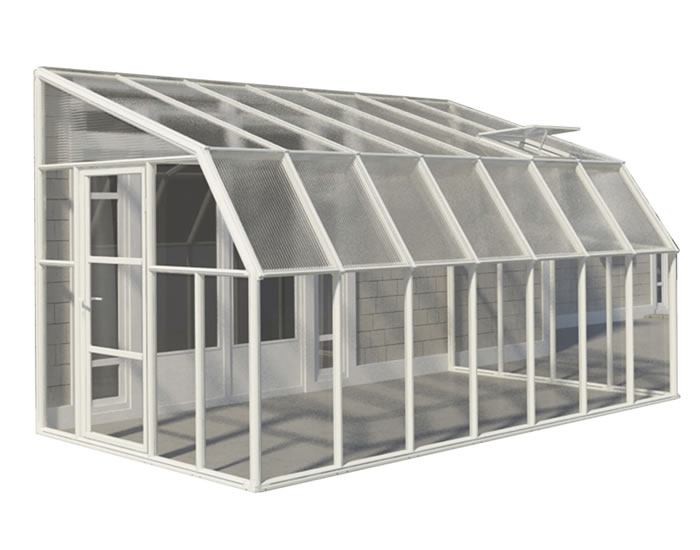 Rion 8x14 Sun Room 2 Greenhouse Kit - White