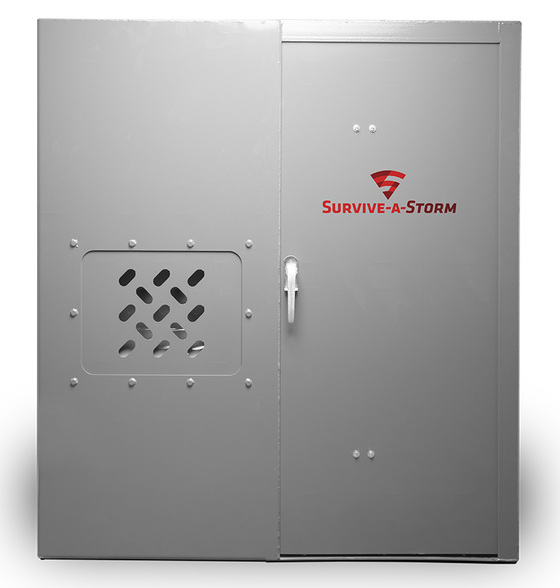 Heavy-duty swing-in door with triple-point locking and single-lever latch for added security.