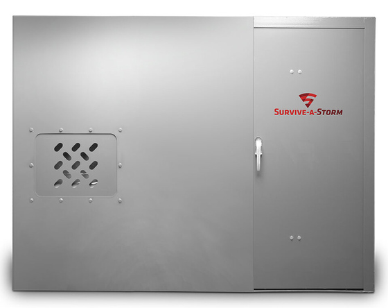 Heavy-duty swing-in door with triple-point locking and single-lever latch for added security.