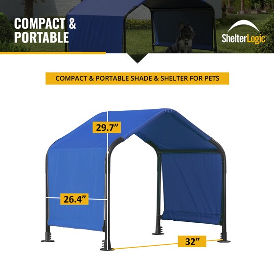 ShelterLogic 2.5x2x2.5 Portable Pet Shelter Kit! 