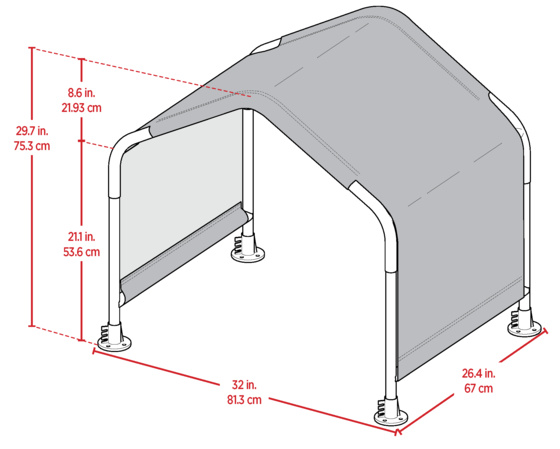 ShelterLogic 2.5x2x2.5 Portable Pet Shelter Kit! 