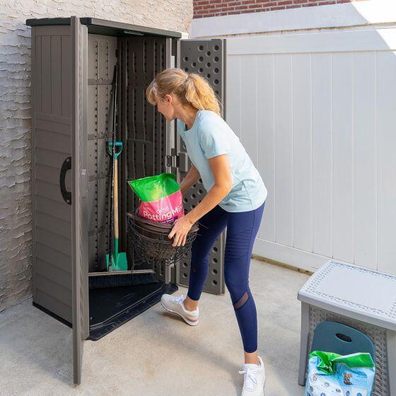 Wide double door for easy storage