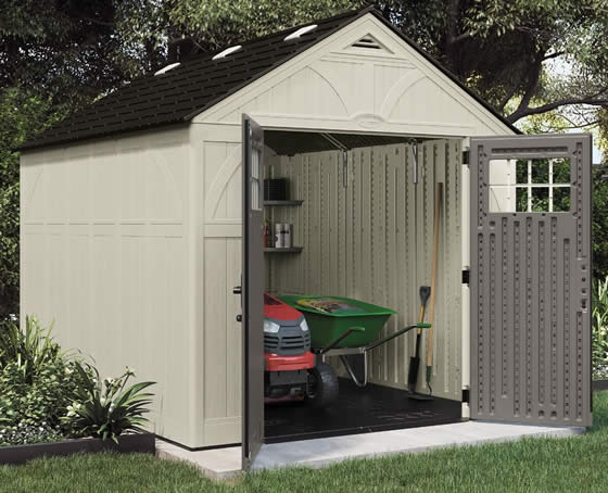 Suncast 8x10 Tremont Shed Assembled In Backyard