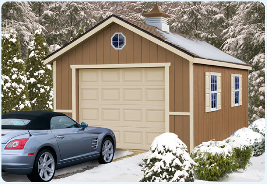 The finished exterior of the Tailored Titan showcases a classic gable design.
