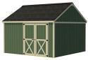 Backyard Basecamp 12x12 ALL Pre-Cut Shed Kit- Barn Doors on Eave