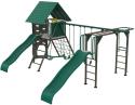 Lifetime Deluxe Double Slide Earthtone Swing Set