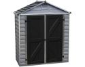 Palram 6x3 Skylight Storage Shed Kit - Gray