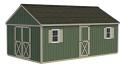 Shedquarters 12x20 ALL Pre-Cut Shed - Gable Barn Doors & Walk-In