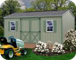 Cypress 16x10 Wood Storage Shed Kit - ALL Pre-Cut