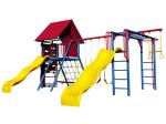 Lifetime Deluxe Double Slide Primary Colors Swing Set