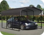 Arrow 10x20x7 Steel Auto Carport Kit - Charcoal