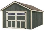 Dover 12x16 Wood Storage Garage Shed Kit - ALL Pre-Cut