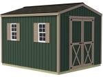 Handmade Haven 10x12 Pre-Cut Wood Shed Kit - Centered Gable Door