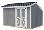 Sophisticated Salt Box 8x12 Specialty Shed Kit- Offset Eave Door