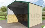 VersaTube 12x12x8 Metal Loafing Shed Kit - Green/Stone